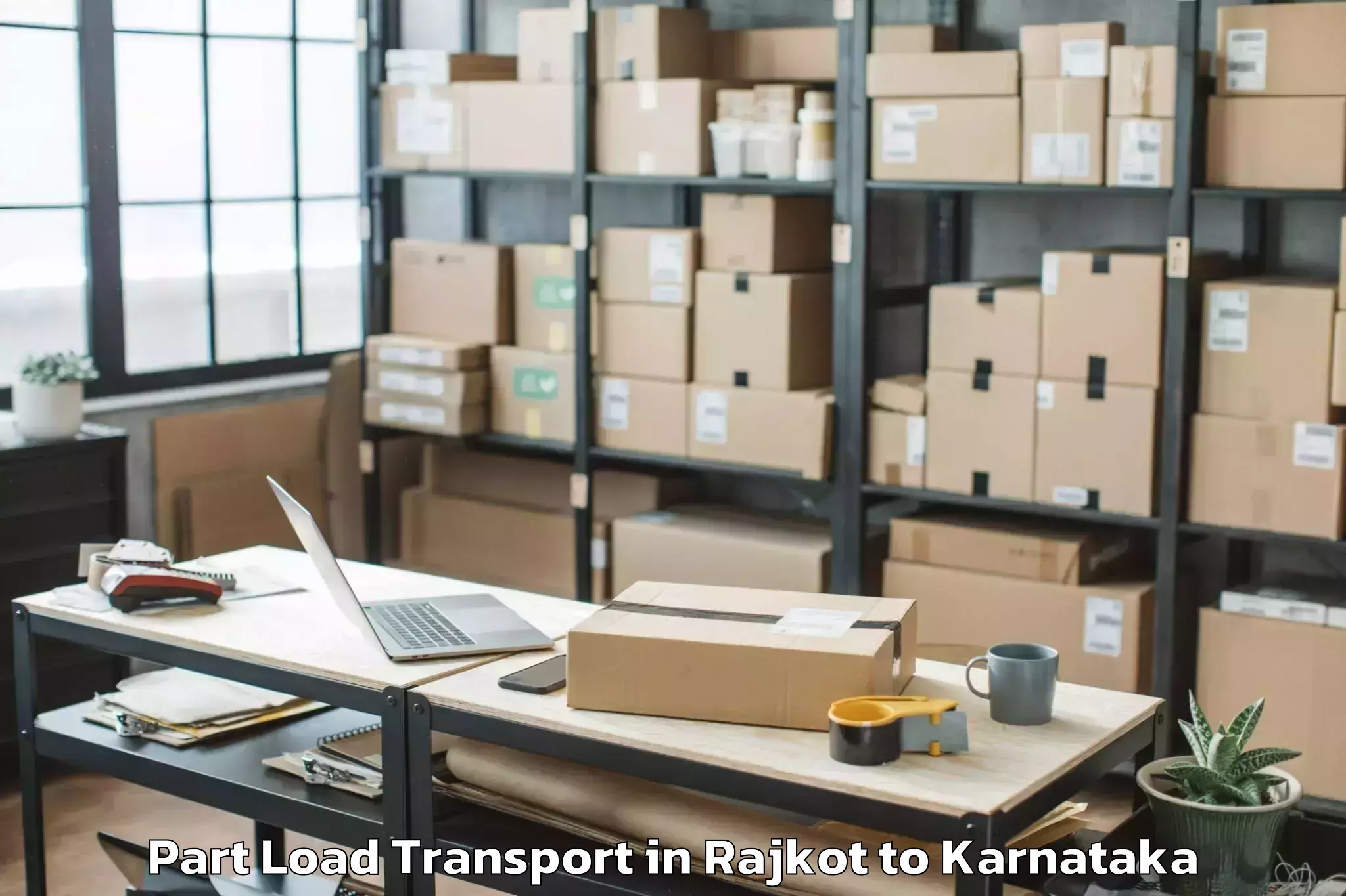 Professional Rajkot to Melukote Part Load Transport